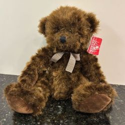Russ Berrie AinsleyTeddy Bear Plush Stuffed Animal Soft Toy 14” Brown 