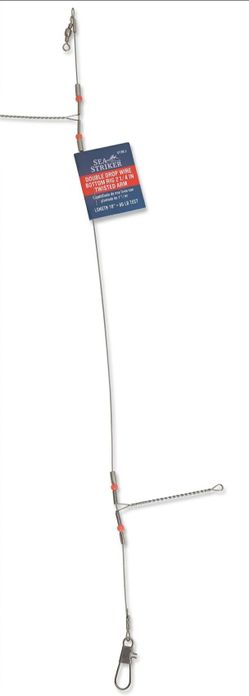2 Pk Sea Striker Double Drop Wire Bottom Rig