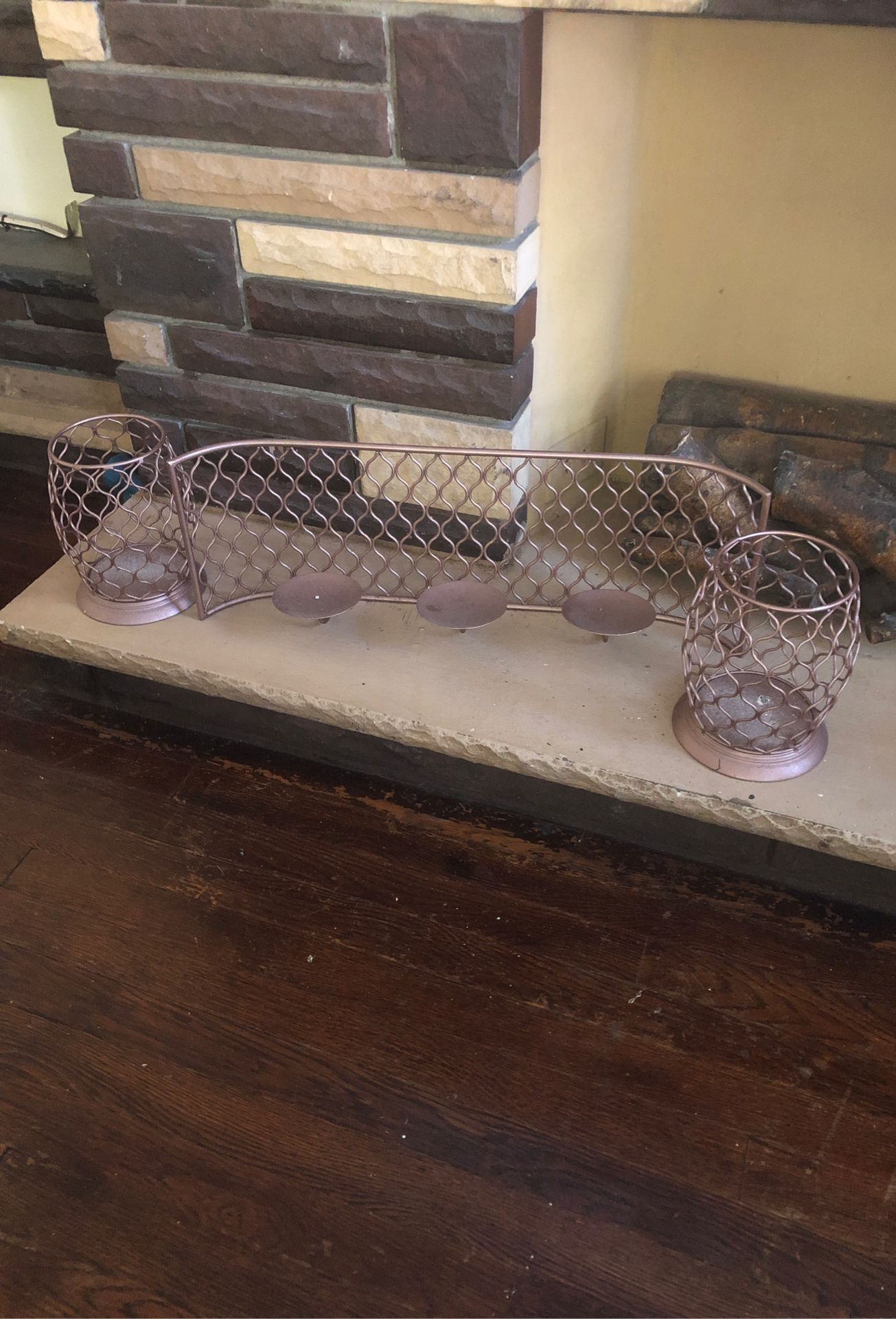 Candle holder set. Bronze