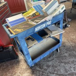 TOOL CART / LOT NORTON PAPER SANDER 
