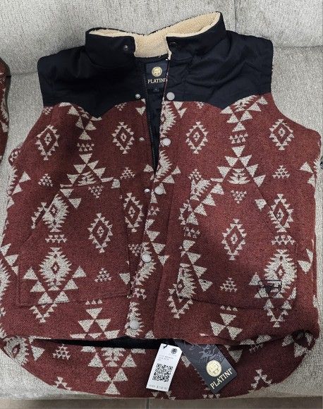 Platini Rust Wool Vest, Original Price $148.00, Sale $125 Each