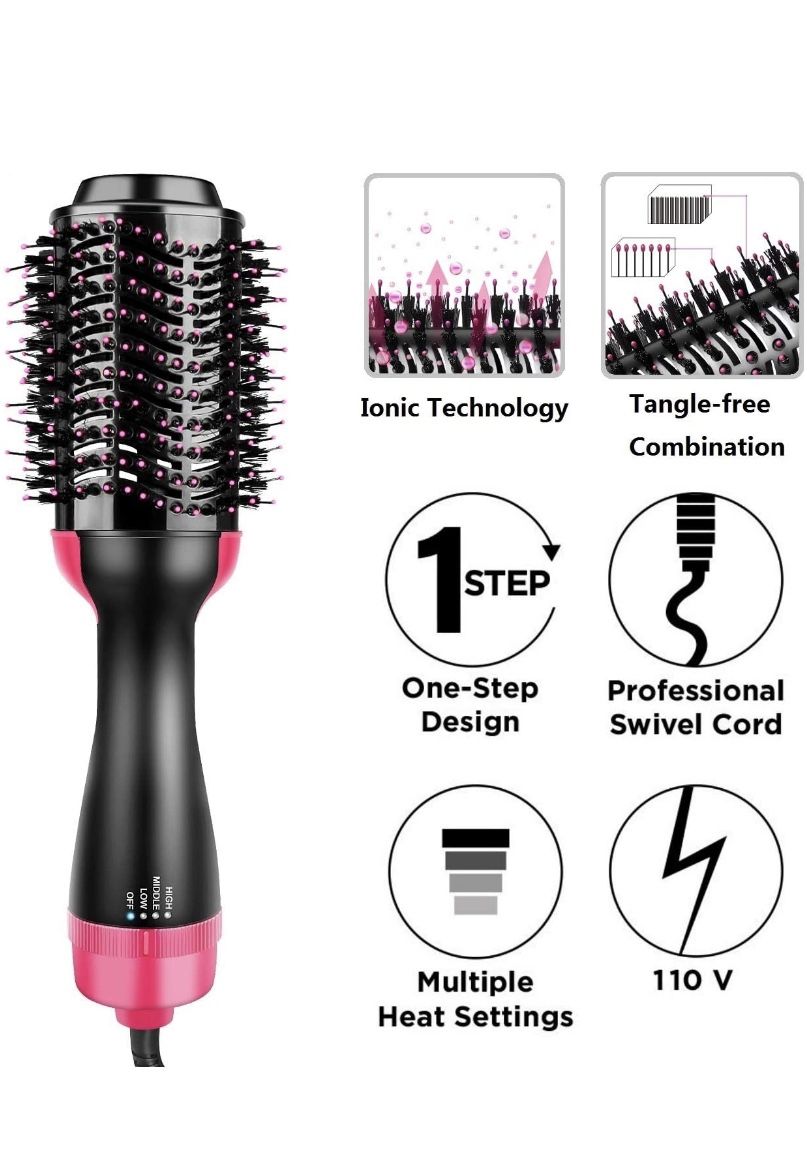 One Step 2 in 1 Hair Dryer Styler and Volumizer, Hot Air Straightener