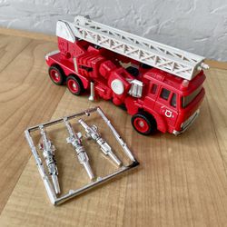 Vintage 1985 G1 Transformers Inferno Fire Truck Vehicle Toy
