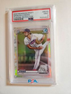 2020 BOWMAN SPENCER STRIDER ROOKIE CHROME REFRACTOR PSA 9