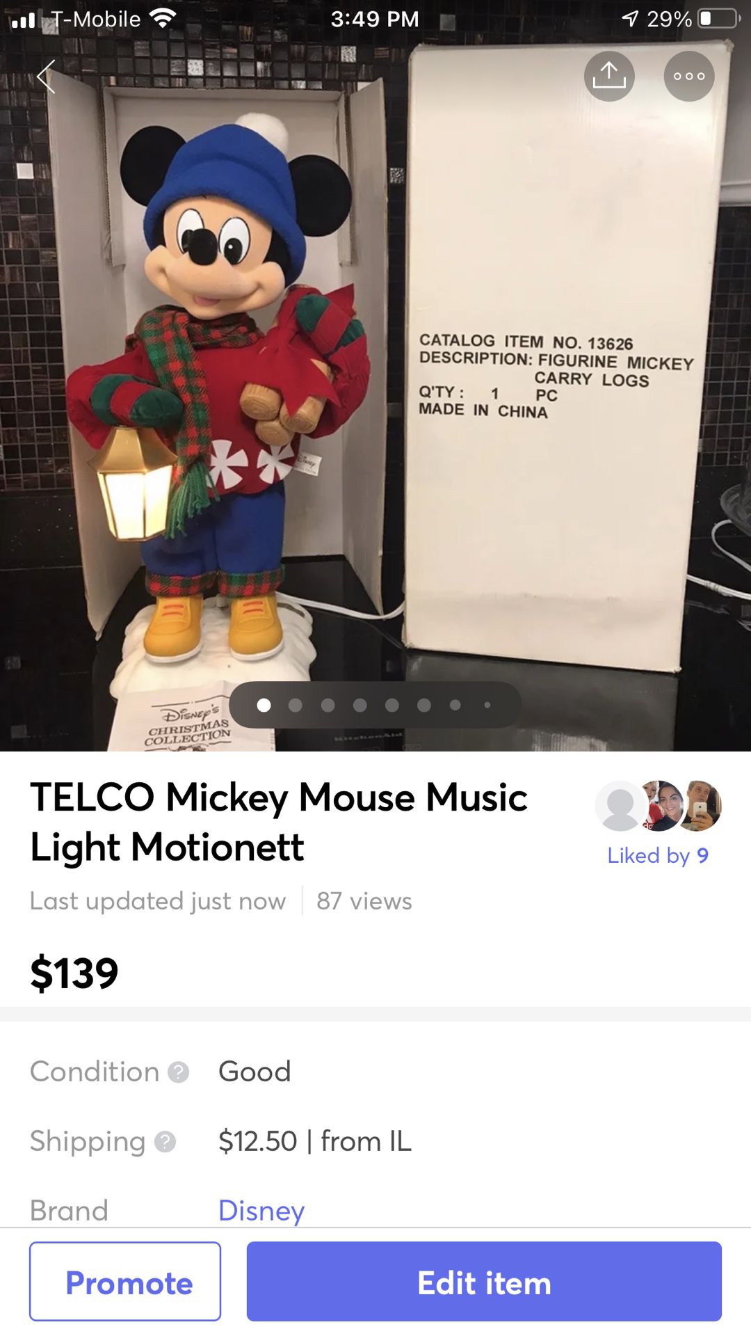 Telco Disney World Mickey Mouse Motionette