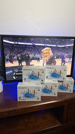 SuperBox S6 Max 6K Android Smart TV Box | Sports Movies TV | Voice Remote | No Monthly Fees