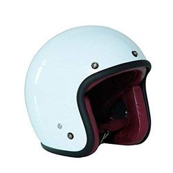 CRG Motorcycle Open-Face Fiberglass Leather Helmet for Adults and Youths
