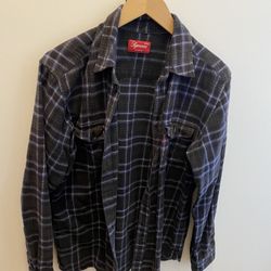 SUPREME Flannel Rare Sz Medium