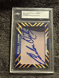 🥊 2022 Leaf Hall of Fame Cut Signature – Carlos Ortiz (Boxing Hall of Fame) – Authentic Auto 🔥