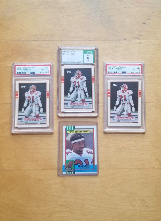 Barry Sanders & Deion Sanders Rookie Lot. (23) Card's