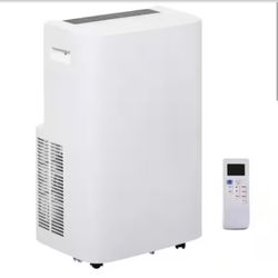 12,000 BTU Portable Air Conditioner with Dehumidifer, Ventilation, Remote and LED Display in White