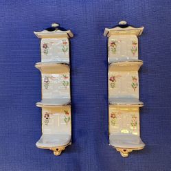 Beautiful Vintage Lenwille China Shelf Holders Set