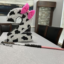 Cow Print Number 2 Piñata