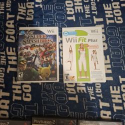 ****Practically New,  Wii Games, SUPER SMADH BROS BRAWL & Wii FIT PLUS, Like New****