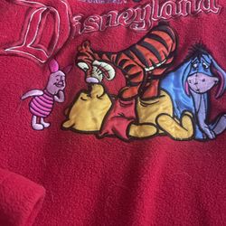 Vintage Disney parks Winnie the Pooh Fleece Hoodie with Kangaroo pocket XXXL 