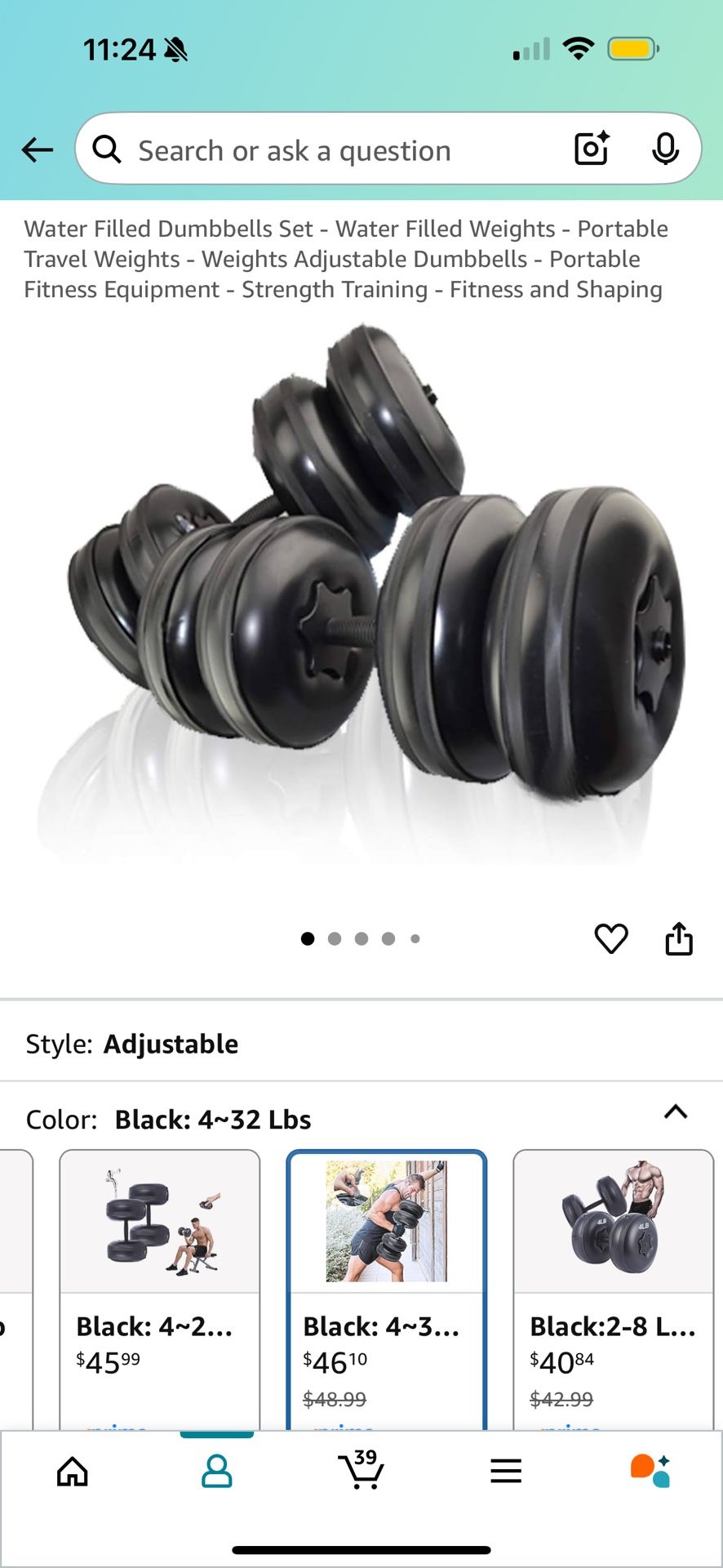 Water Dumbbells