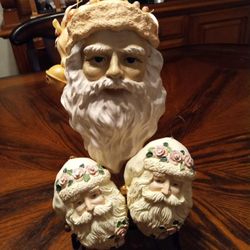 VINTAGE VICTORIAN SANTA ORNAMENTS