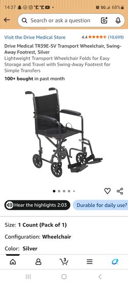 Wheelchair: lightweight folding transport