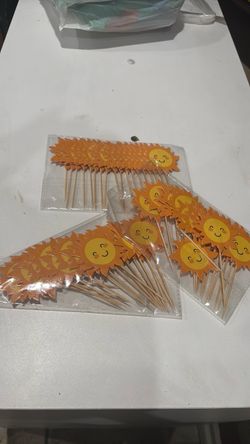 Sunshine Cupcake Toppers Party Picks