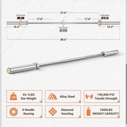 7ft barbell for wieghts 45Lb 