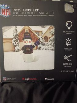 7"ft led lit inflatable mascot NFL Baltimore Ravens team 🐦‍⬛