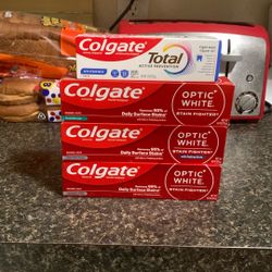 Colgate Optic White Stain Fighter & Total Bundle-4 Items!($18.84+ Value)