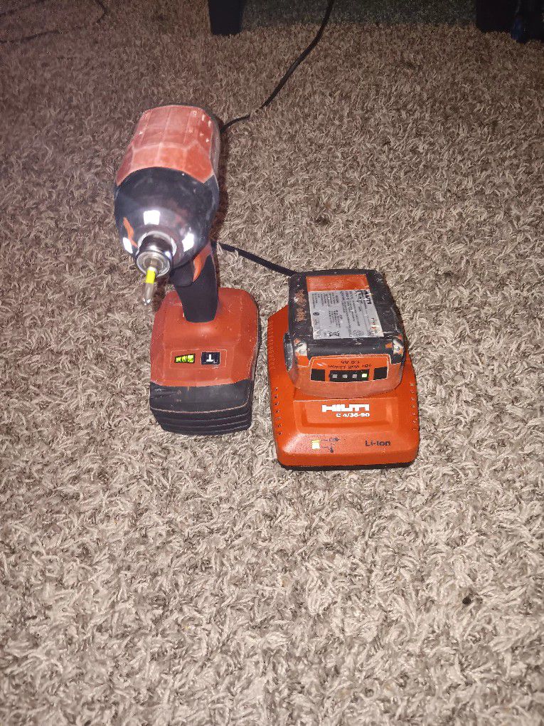 Hilti Drill With 2 Batteries And Charger 