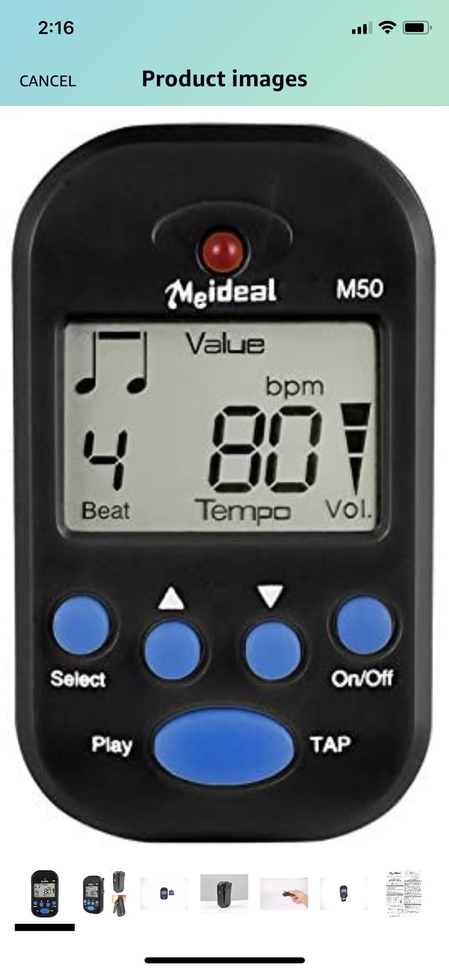 Metronome,Digital Metronome,Electronic Metronome,Clip On With Battery,Suitable for Piano,Violin,Guitar,Drum,Running,Dancing - Black