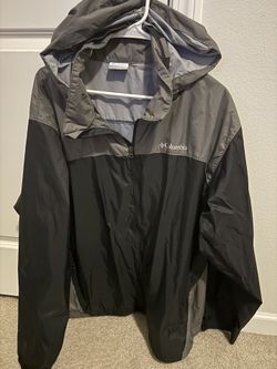 Columbia Black And Gray Rain Jacket Size XL