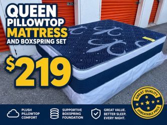 🟢NEW QUEEN PILLOWTOP SET $219