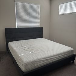 King Bed Frame + Mattress