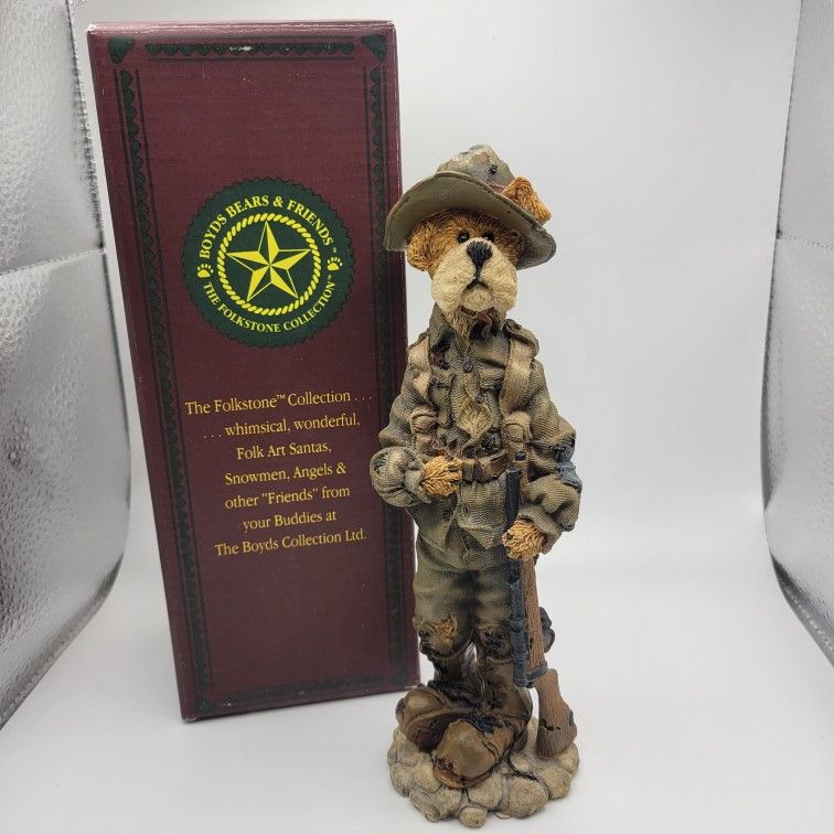 1995 Boyds Bears Folkstone Collection Alvin T MacBarker Dogface #2872 Figurine