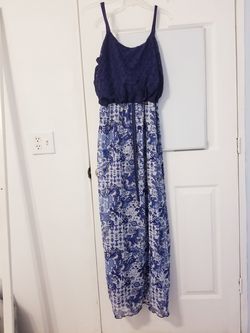 Faded Glory Blue Summer Dress (Size Large 12/14)