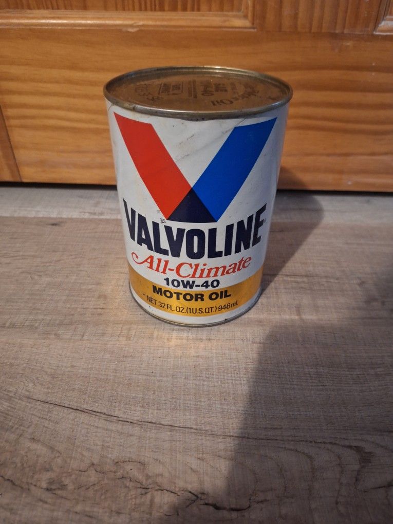 Vintage Valvoline All Climate Unopened 10w-40 Motor Oit