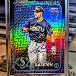 Cal Raleigh 1/1 Auto 2025 Topps Archives Signature Series 2023 Topps Holiday Foil 