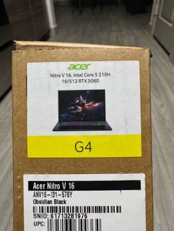 Acer Nitro V 16” WUXGA IPS 165Hz Gaming Laptop