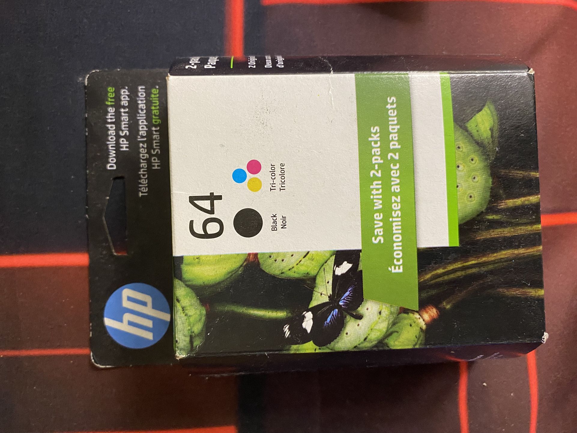 Brand New In box. Hp 64 Black&Tri Color Ink Cartridge.