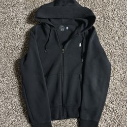 Black Polo Zip Up 