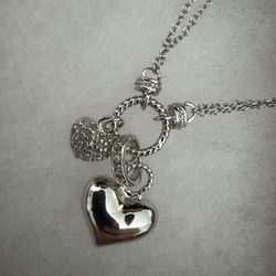 Sterling Silver With Diamonds Necklace 