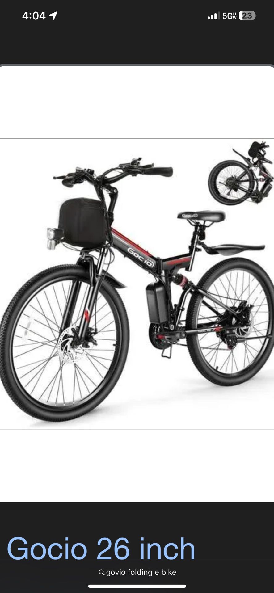 Gocio Folding E Bike