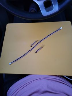 Beaded Bracelet and Earring Jewelry Set