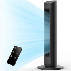 31'' Tower Fan for Bedroom, 85° Oscillating Tower Fans with Remote, Quiet Cooling Tower Fan with 3 Speeds, 2 Modes, 8H Timer, Portable Bladeless Tower