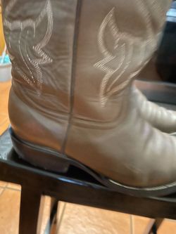 Brown calf leather cowboy boots size 81/2