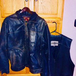 Territory Ahead Leather  Coat And Leather Vest