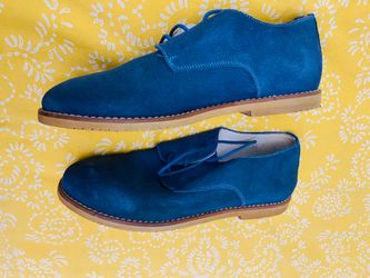 Used Blue Suede Oxfords (boys size 36/ 4 or 4.5)