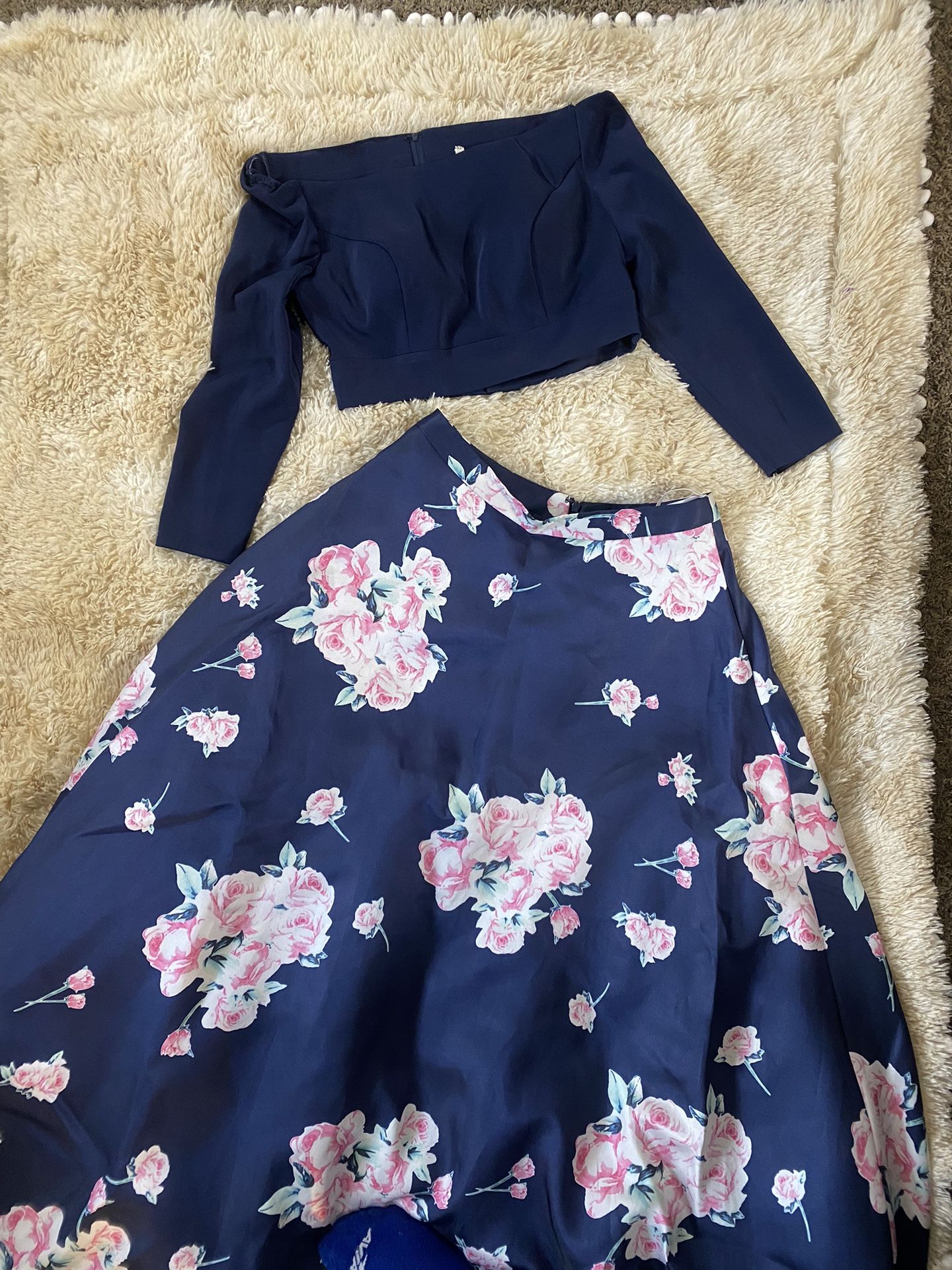 Beautiful 2 Piece Ball Gown For Homecoming Or Prom