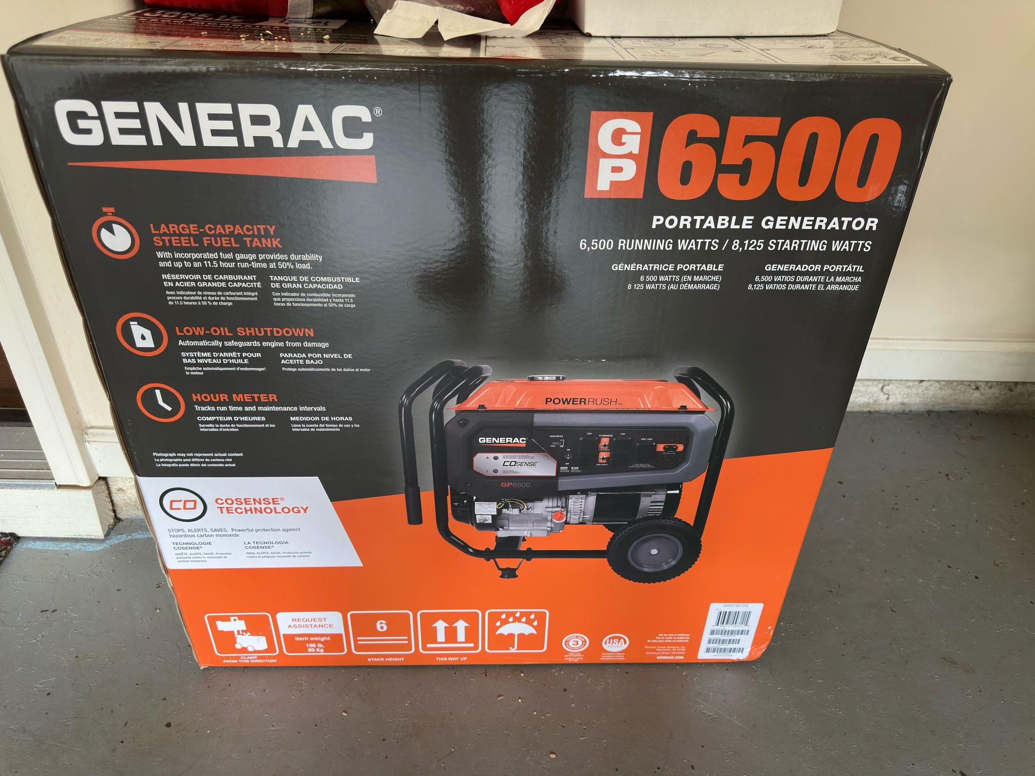 GENERAC GP 6500 Generator