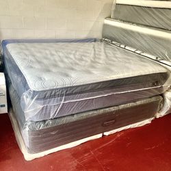 King Size Mattress Serta Perfect Sleeper Pillow Top 14” Inches Thick Wrapped in Plastic Direct From Factory Same Day Delivery  