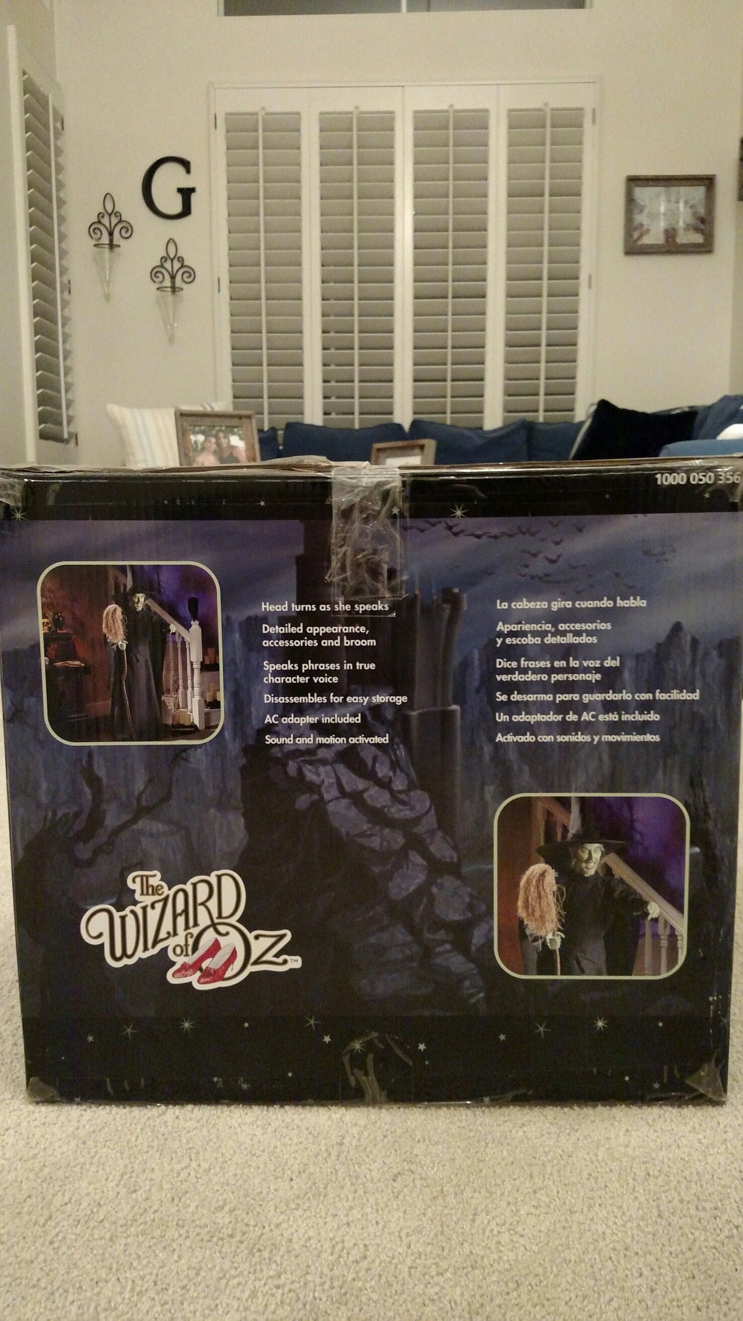 Gemmy Wizard of Oz Wicked Witch of the West “Life Size” Animated Halloween Prop Used with Box