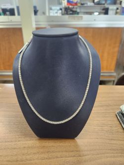 White gold Crystal Tennis Necklace